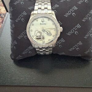 Bulova Silver Watch with Elegant Design